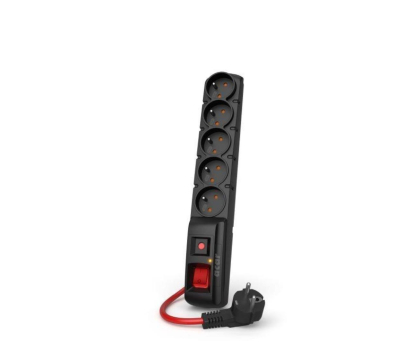Listwa zasilająca HSK DATA Acar F5 Power 16A - 5 gniazd, 3m, czarna